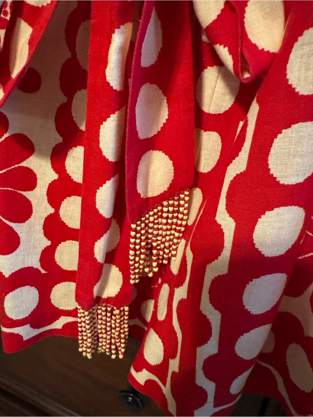 FARM Rio Red and Cream Floral Belted Romper - Picture 4 of 4